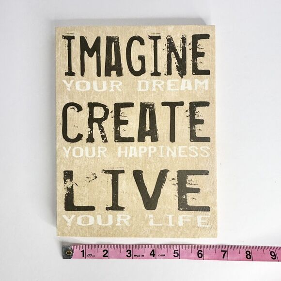 “Imagine Create Live” Canvas Wall Art 10"x13" - Picture 2 of 4